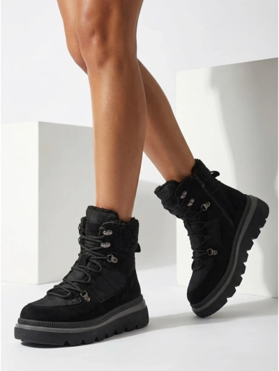 Aurora Női Bokacsizma Fekete Bőr Elegáns Őszre