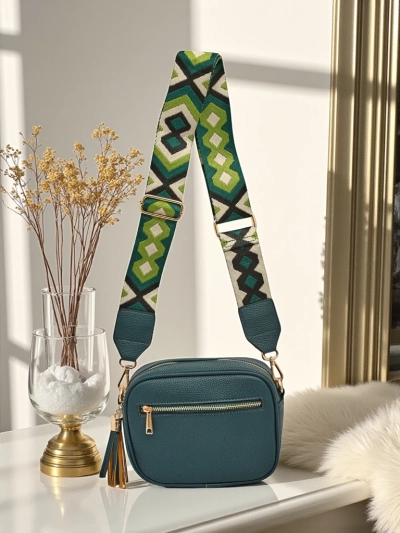 Royalfashion Kis női öko bőr kézitáska színes pánttal Kovi Lace