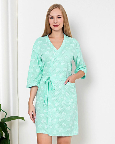 Royalfashion női szív pamut fürdőköpeny