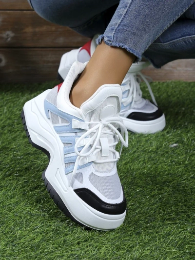 Royalfashion Női sportos sneakers vastag talpon Loness