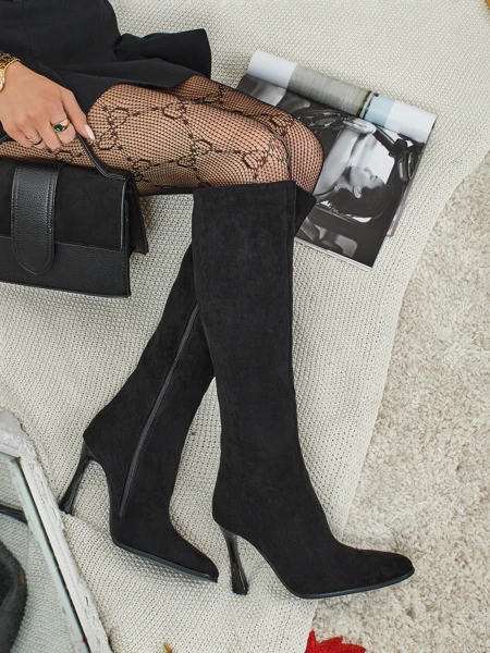 Arvelora női eco velúr tűsarkú csizma