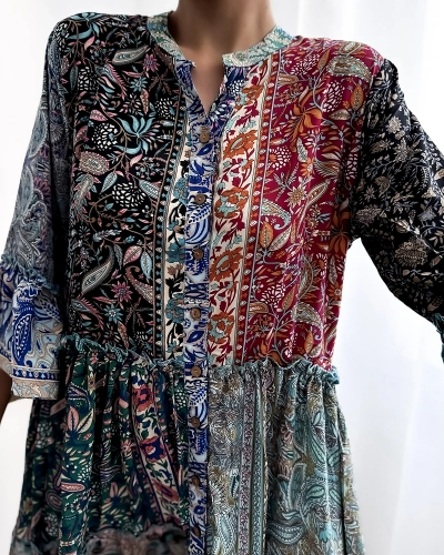 Royalfashion Mintás színes női rövid ruha