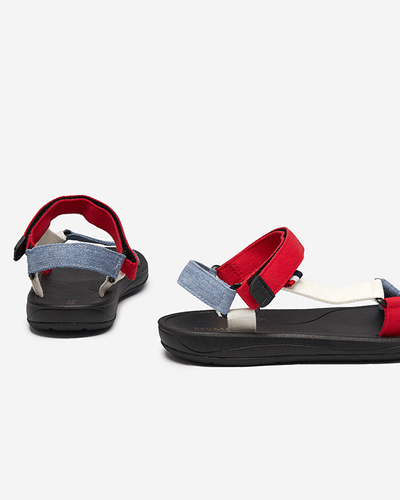 Női piros szövet szandál Ojo- Footwear