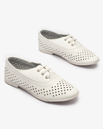Fehér gyermek áttört mokaszin Janno- Footwear