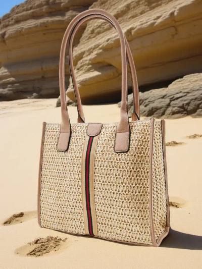 Royalfashion Nagy szalma női nyári táska