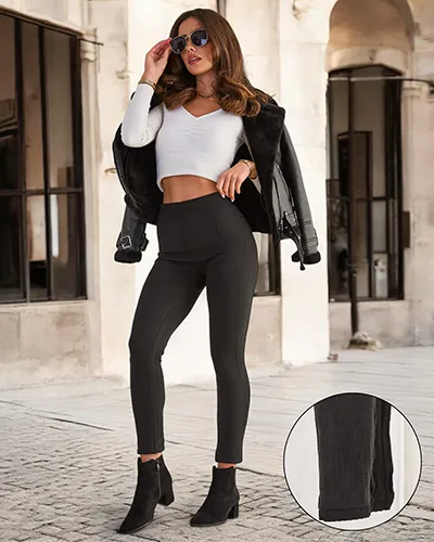 Royalfashion Női szigetelt bordázott leggings