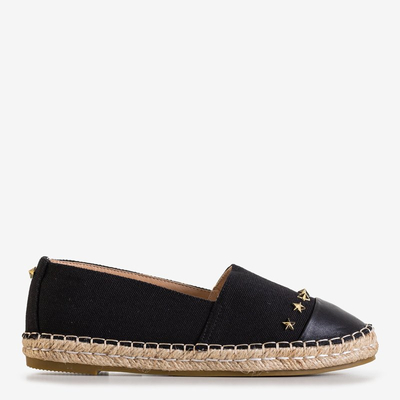 Fekete női espadrillák Fraus csillagokkal - Lábbeli