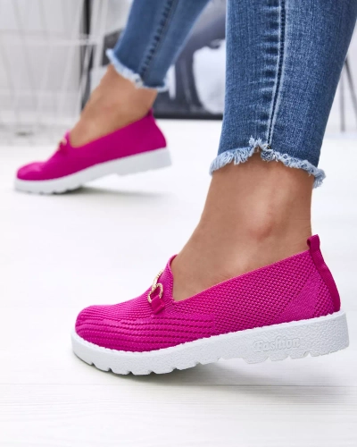 Fukszia női slip on tornacipő arany díszítéssel Enelida - Lábbeli