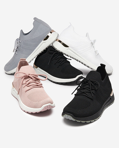 OUTLET Fekete szőtt női sportcipő Ferroni - Lábbeli