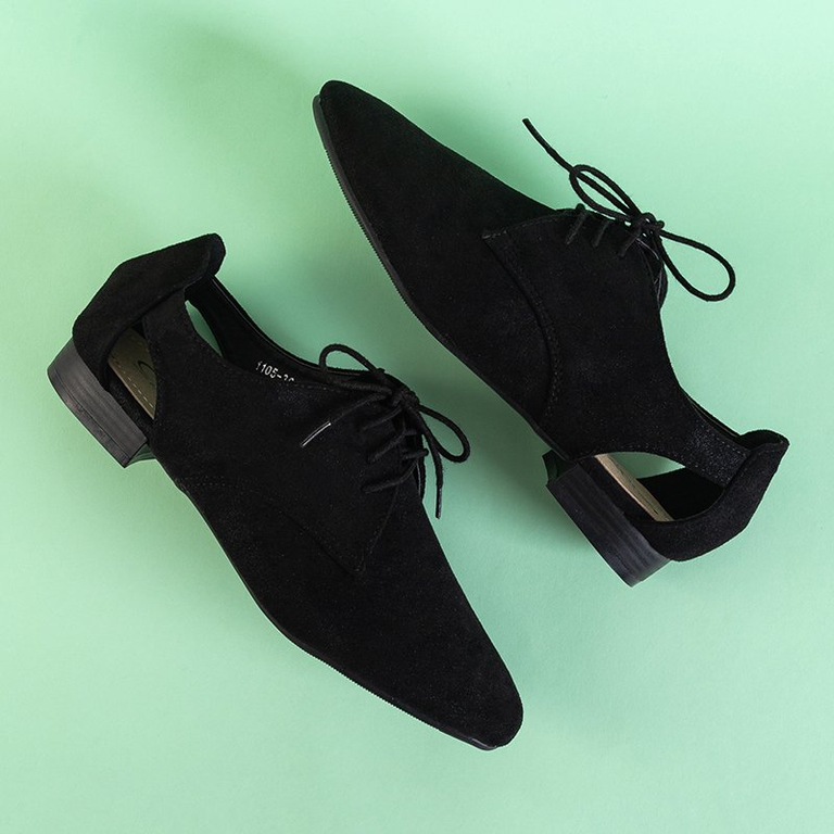 Fekete női cipő Fairy kivágással - cipő