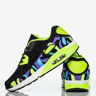 Czarno - neonowe sportowe buty damskie Sweet Talk - Obuwie