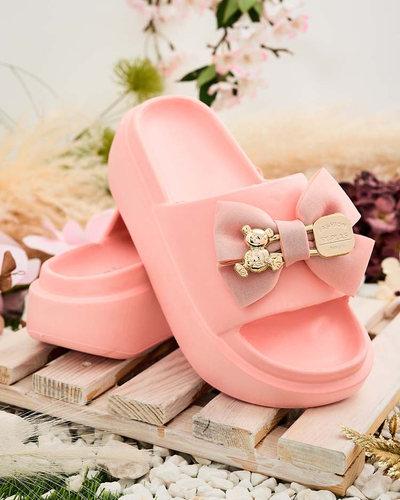 Royalfashion Női gumi flip-flop díszes masnival Apis