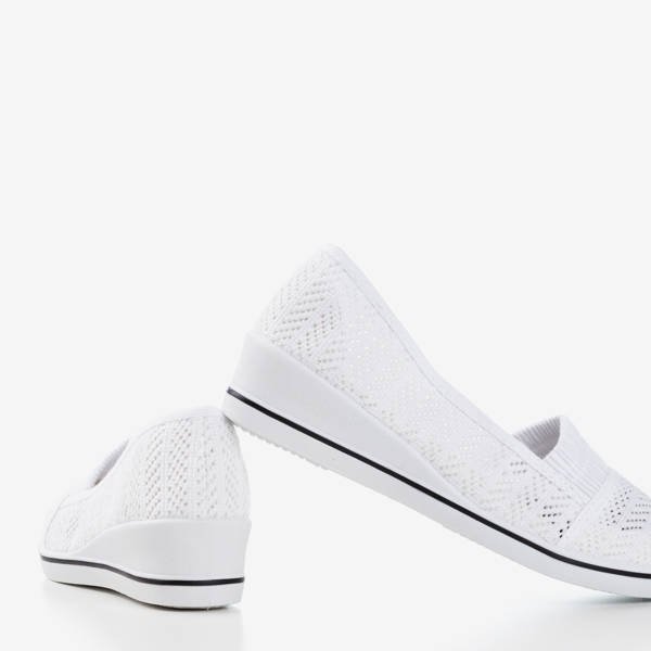 OUTLET Fehér cipők alacsony éken Faset - Cipők