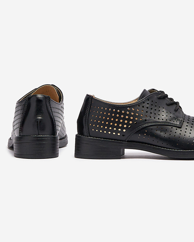 Áttetsző fekete női öko bőr félcipő Azedvo- Footwear