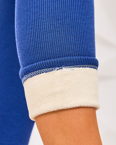 Royalfashion Női bordás szigetelt leggings