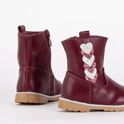 Bordó lány csizma dekoratív Nokimi-Shoes felsőrésszel