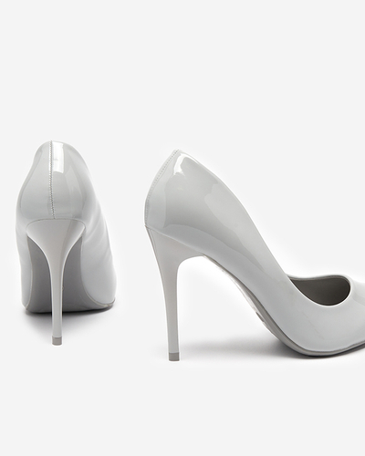 Szürke női lakkozott pumpák magas sarkon Merier - Ruházat