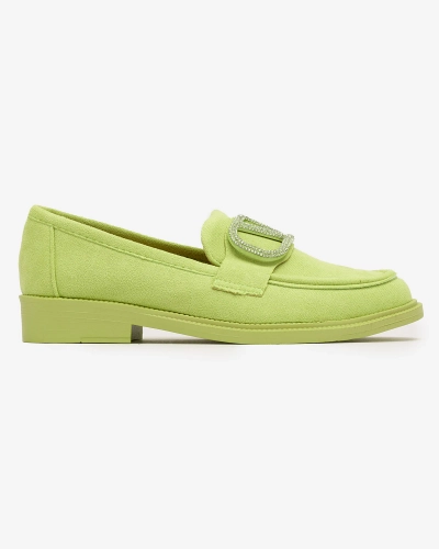 Royalfashion Női lime zöld mokaszin díszítéssel Fogras