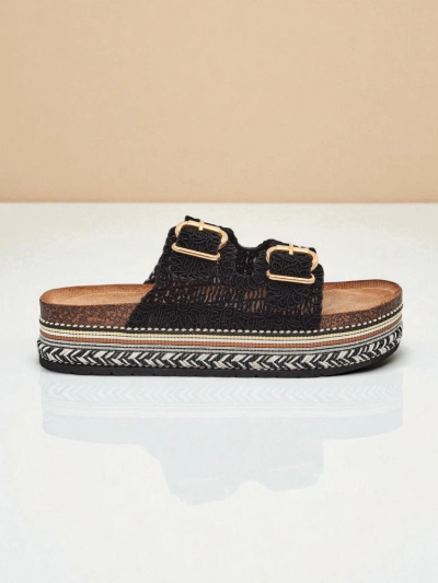 Royalfashion Női platform szandál csatokkal CorkStyle