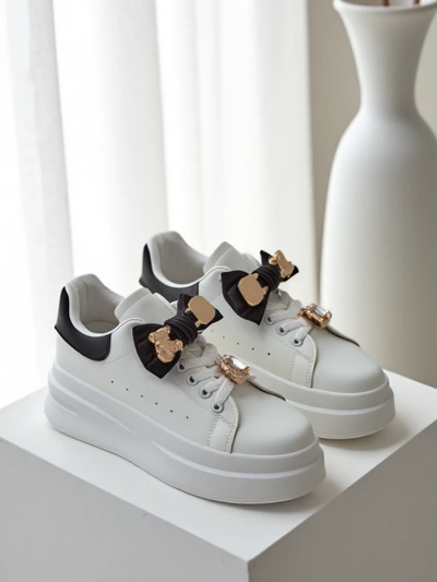 Royalfashion Női platform sportcipők masnival Genimma