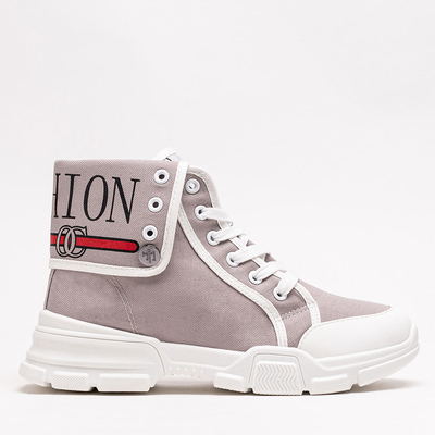 Szürke női magas sportcipő a'la tornacipő Tenerika - Lábbeli