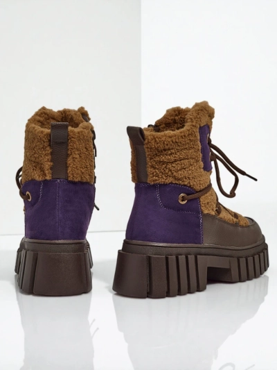 Cindora női worker bakancsok szőrmével