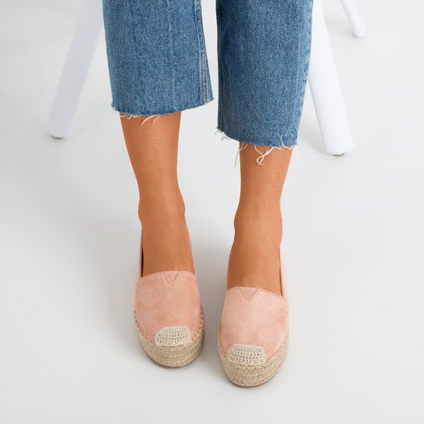 Roseanne platform espadrilles rózsaszínben - lábbeli