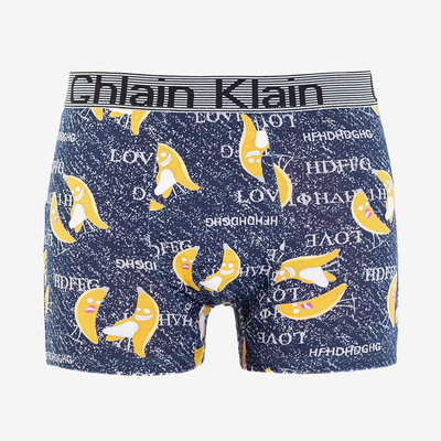 Férfi sötétkék boxer rövidnadrág banánnal - fehérnemű