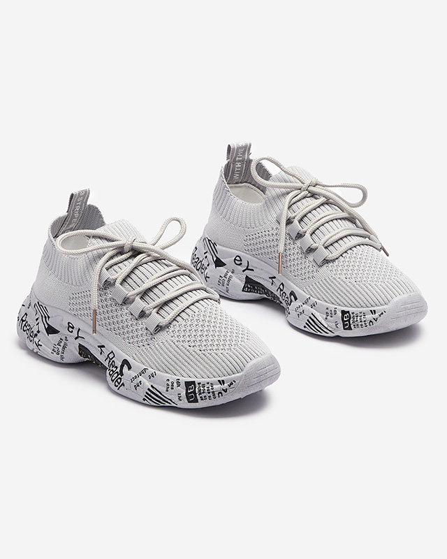Szürke női slip-on sportcipő Kejini felirattal - Lábbeli