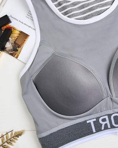 Royalfashion női csíkos sportmelltartó
