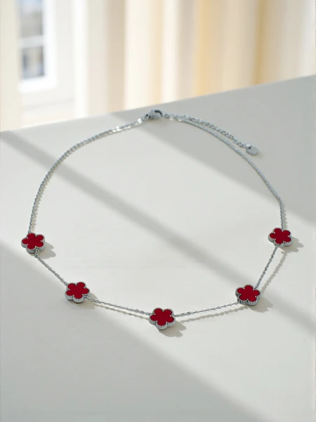 Aurelia Clavis gyöngyház nyaklánc arany keretben