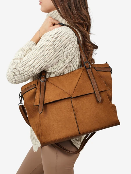 Daville női shopper táska öko-velúrbőrből