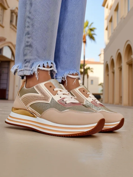 Royalfashion Női csillogós sportcipő Borovis