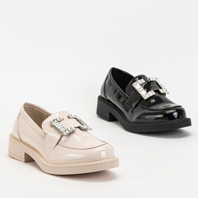 Fekete női cipő Larri kristályokkal - Lábbeli