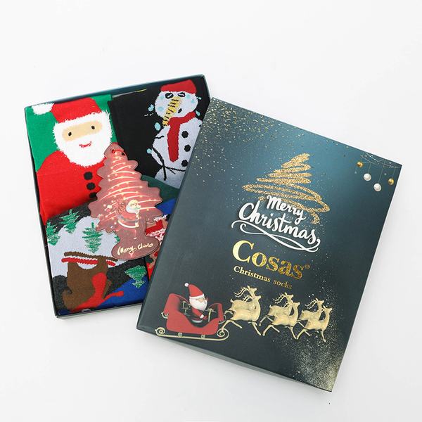 Karácsonyi zokni 4 db/csomag dobozban - Fehérnemű