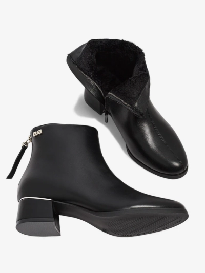 Arshinea női eco bőr bokacsizma vastag sarokkal