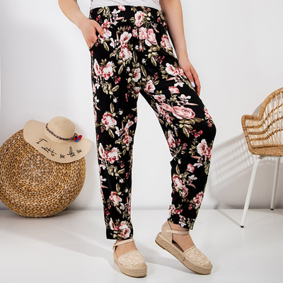 Mintás női szövetnadrág PLUSZ MÉRET - ruházat