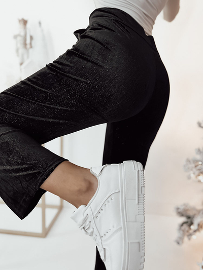 Royalfashion Sötétbarna kordbársony szövetnadrág nőknek