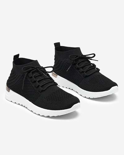 Nero Elegante Sportos Sneakers Nőknek