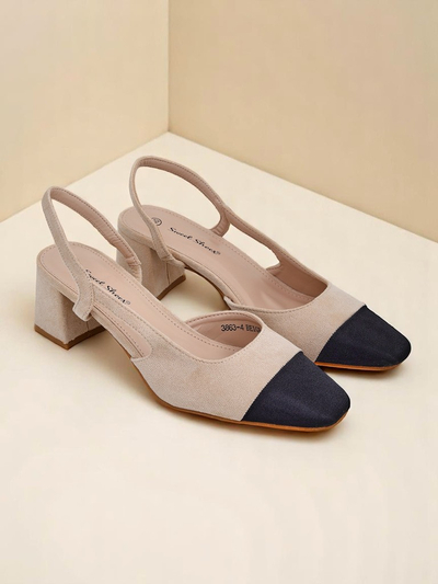 Royalfashion Női alacsony sarkú pumpák díszes orral Eleganzo