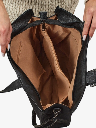 Daverna női shopper táska, öko velúr