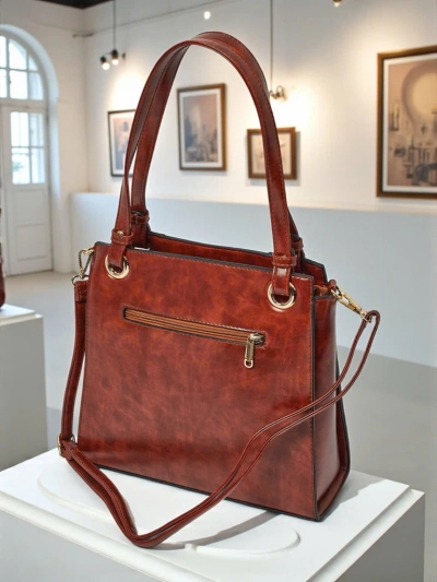 Női shopper táska, öko bőr, Silent Raven