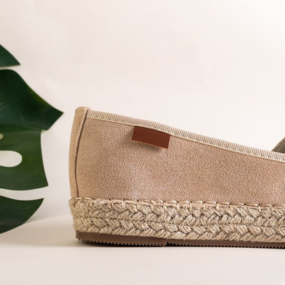 Bézs színű női espadrilles lapos sarokkal Anatola - Cipő