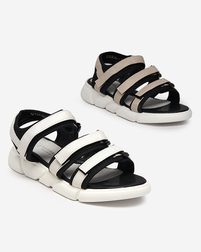 Fehér Mumin-Shoes tépőzáras lányszandál