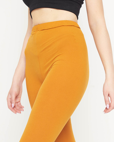 Mustár női 3/4 kerékpáros leggings - Ruházat