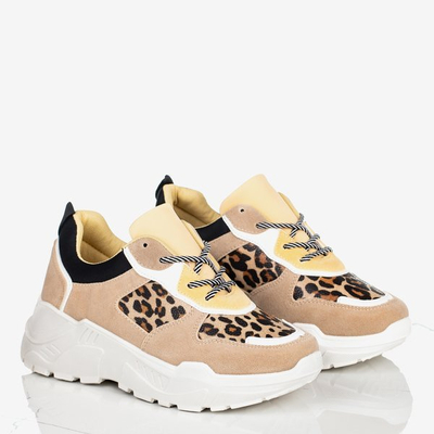 Wielokolorowe sneakersy w panterkę Sella - Obuwie
