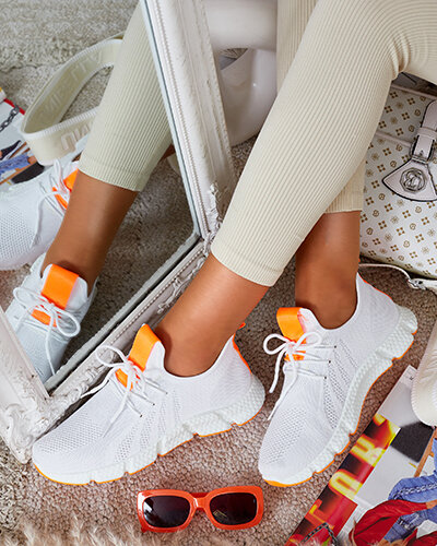 Fehér és narancssárga Baym női sportcipő - Lábbeli