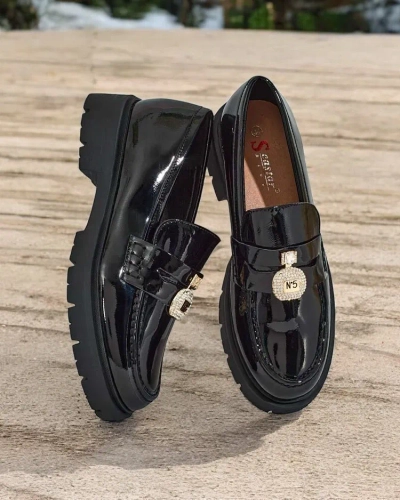Royalfashion Női lakkozott mokaszin Bemies