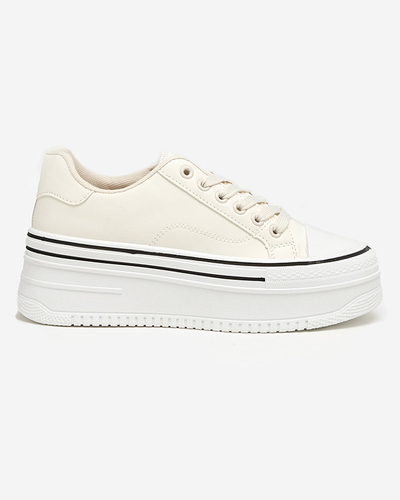 Női krémszínű sportcipő a'la sneakers Aniel - Lábbeli