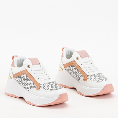 Rózsaszín és fehér női sportcipő Weniso tornacipő - Lábbeli